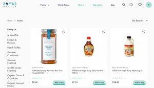 Pantry shop page by WooCommerce