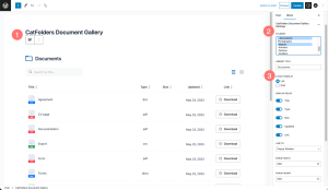 Set up Document Gallery Gutenberg block by WordPress CatFolders plugin