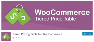 tiered pricing table for woocommerce plugin