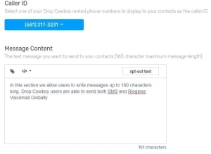 Test sms marketing message content