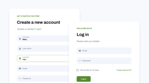 Registration Login Form design preview