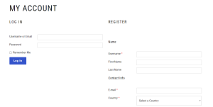 New WordPress custom login and register form frontend