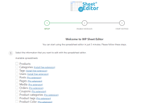 wp sheet editor configuration